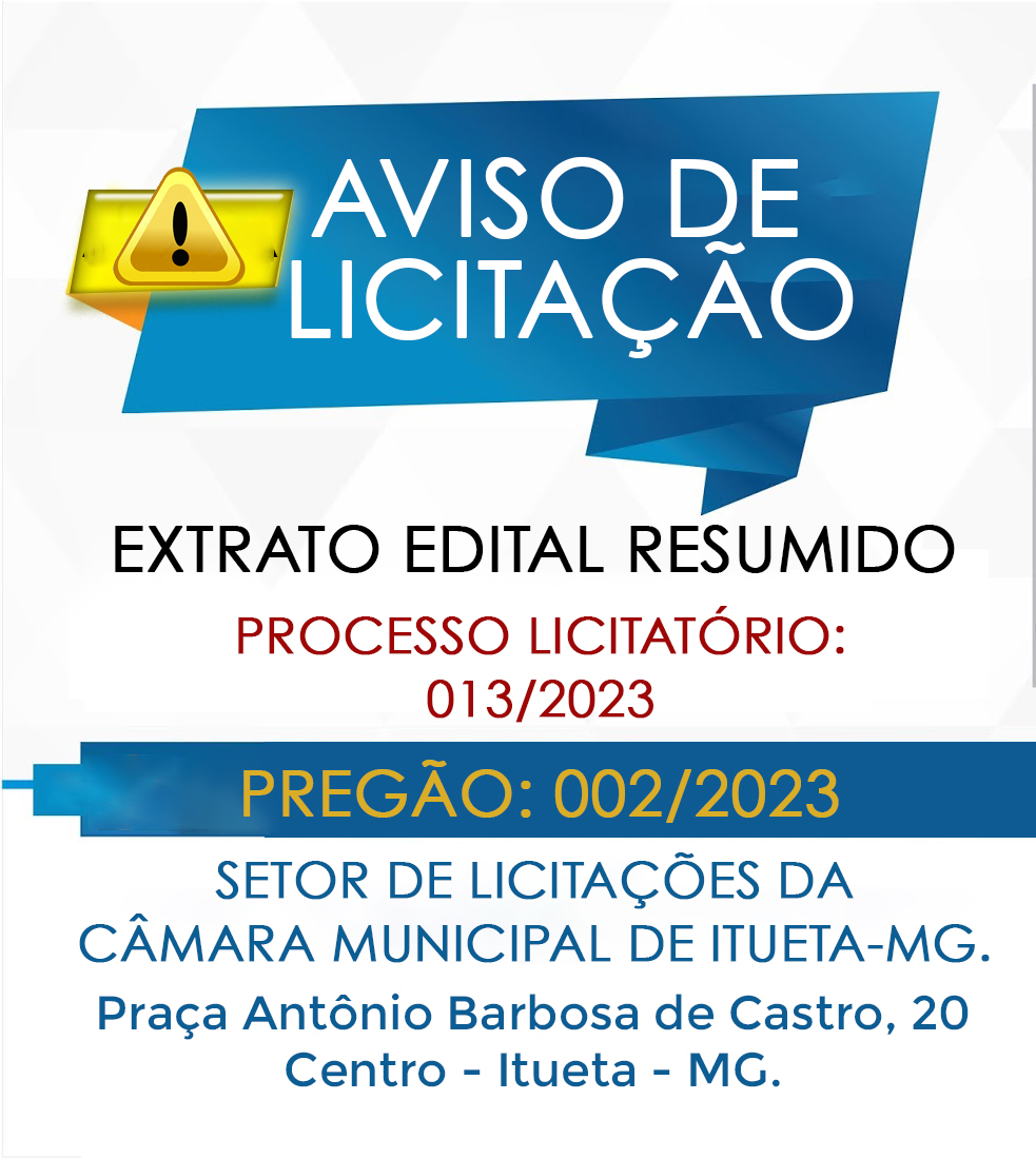 Aviso de Licitação | Pregão 002/2023