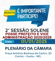 Sessão Solene de Posse do Prefeito e Vice | 01/01/2025